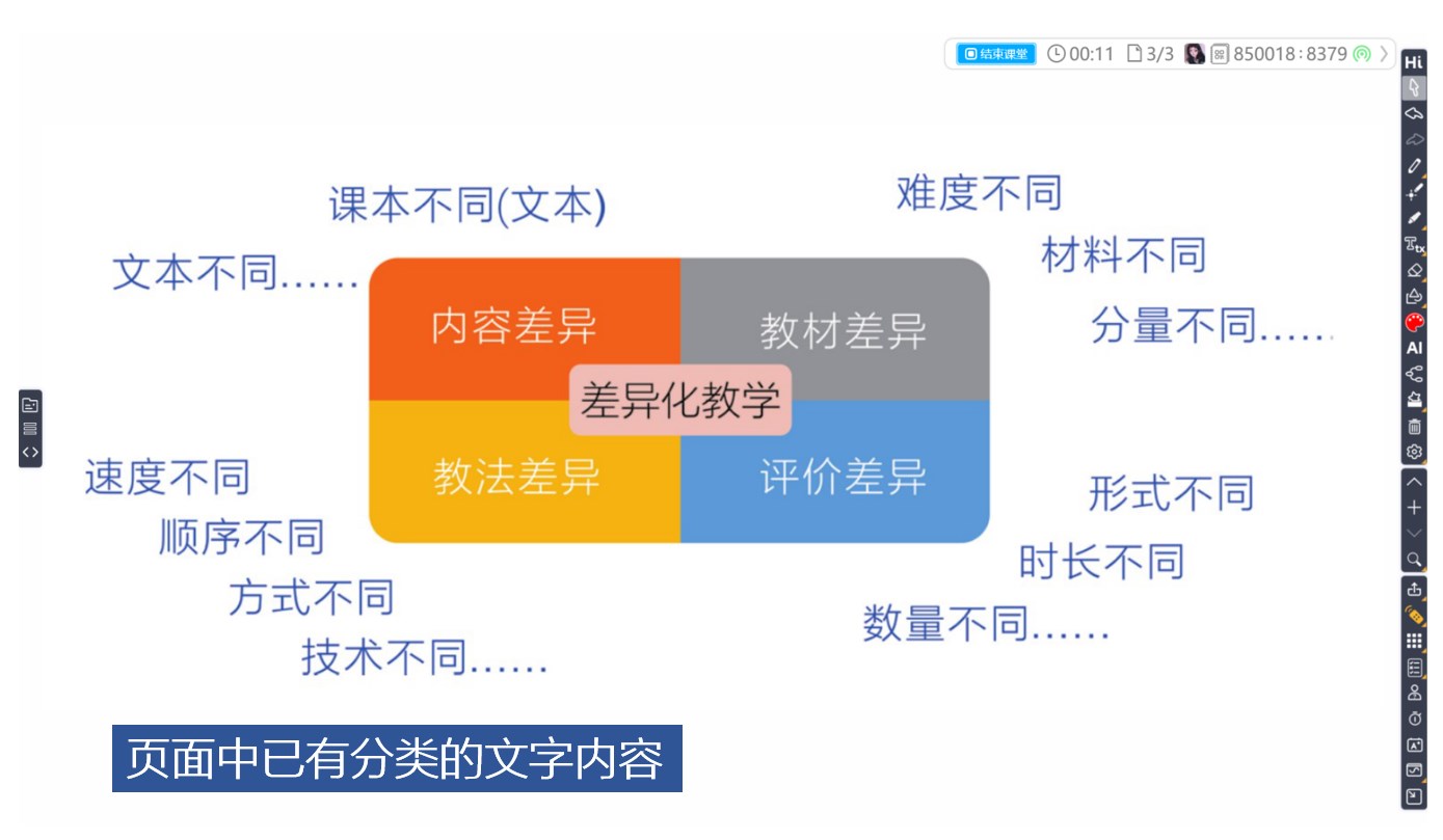 HiTeach頁(yè)面已經(jīng)有分類文字資訊
